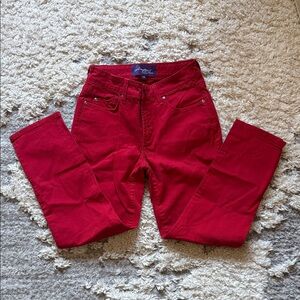 NYDJ High-Rise Jeans in Bold Red